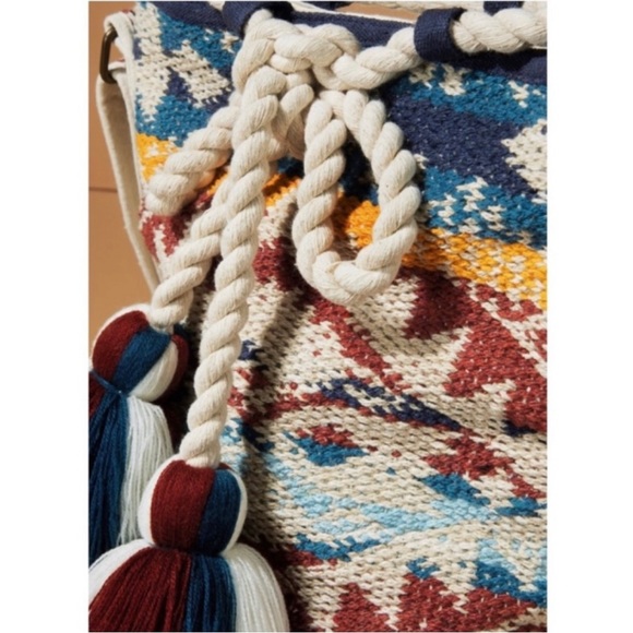 🥳HP🥳 Ruggine Handwoven Navajo Pattern Bucket Shoulder bag - Picture 6 of 8